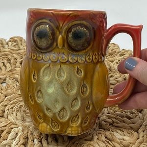 Owl Coffee Mug Hand-glazed 12 oz